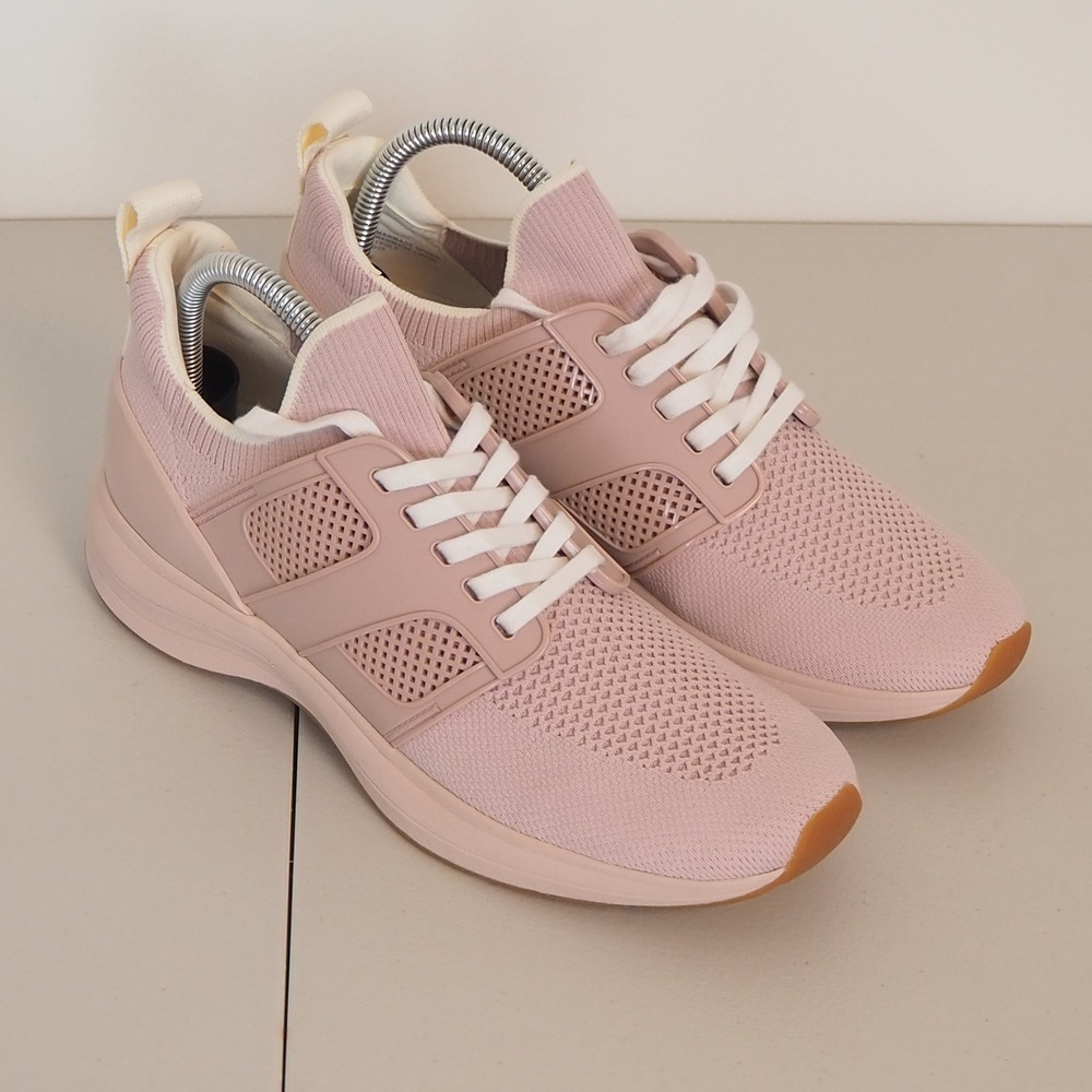 NWOB Tory Burch T Sock Knit Runner Designer Sneakers Pink 136629 Women's 9.5M